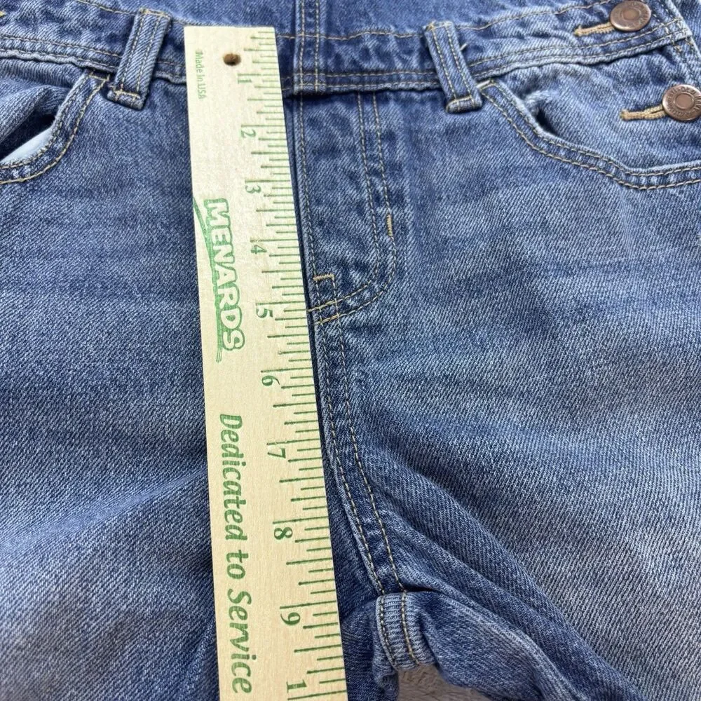 Old Navy Unisex 8 Denim Overalls Distressed Blue Jean Bib 100% Cotton Farmhouse